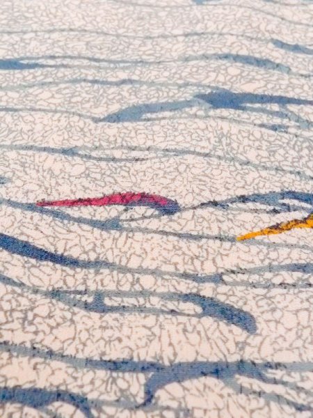 画像10: M1121L  女性用 羽織  シルク(正絹)   ベージュ, 抽象的模様 【中古】 【USED】 【リサイクル】 ★★★☆☆ (10)