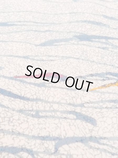 画像10: M1121L  女性用 羽織  シルク（正絹）   ベージュ, 抽象的模様 【中古】 【USED】 【リサイクル】 ★★★☆☆ (10)