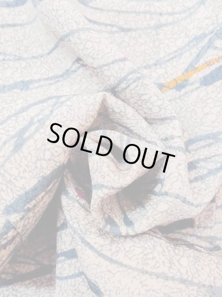 画像12: M1121L  女性用 羽織  シルク（正絹）   ベージュ, 抽象的模様 【中古】 【USED】 【リサイクル】 ★★★☆☆ (12)