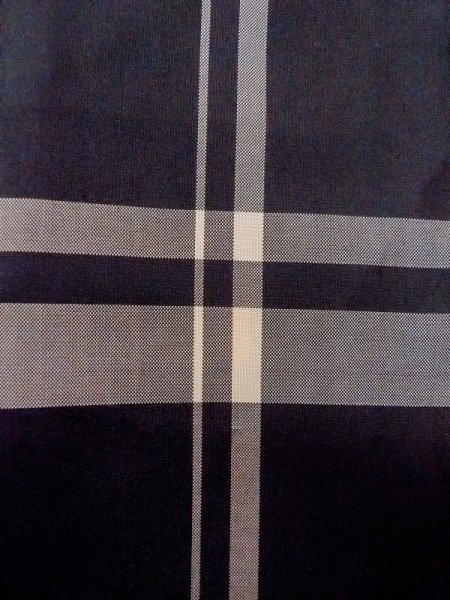 画像6: M1121M  女性用 羽織  シルク(正絹)   黒, チェック柄 【中古】 【USED】 【リサイクル】 ★★★☆☆ (6)