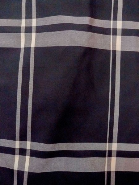 画像7: M1121M  女性用 羽織  シルク(正絹)   黒, チェック柄 【中古】 【USED】 【リサイクル】 ★★★☆☆ (7)