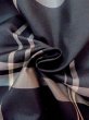 画像11: M1121M  女性用 羽織  シルク（正絹）   黒, チェック柄 【中古】 【USED】 【リサイクル】 ★★★☆☆ (11)