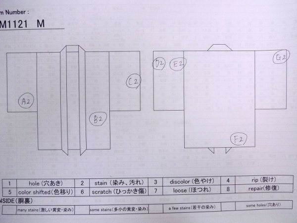 画像13: M1121M  女性用 羽織  シルク(正絹)   黒, チェック柄 【中古】 【USED】 【リサイクル】 ★★★☆☆ (13)