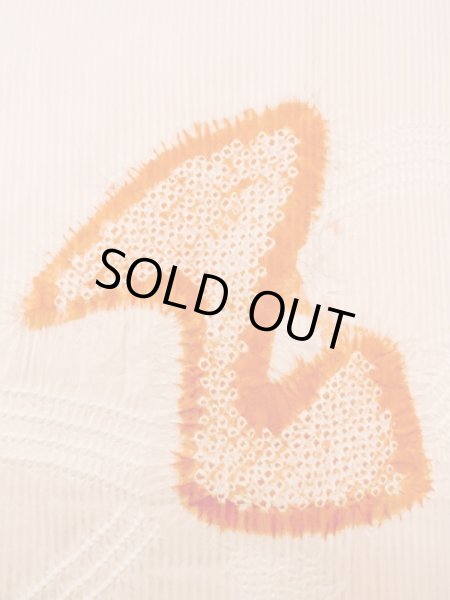 画像5: M1121N  女性用 羽織  シルク（正絹） 淡い 薄い 桃色, 鳥 【中古】 【USED】 【リサイクル】 ★★☆☆☆ (5)