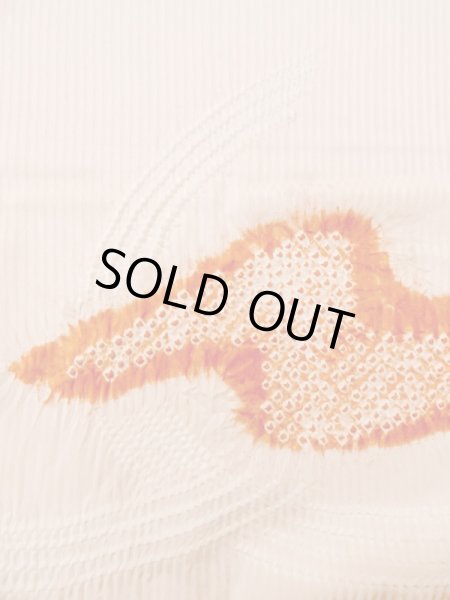 画像6: M1121N  女性用 羽織  シルク（正絹） 淡い 薄い 桃色, 鳥 【中古】 【USED】 【リサイクル】 ★★☆☆☆ (6)