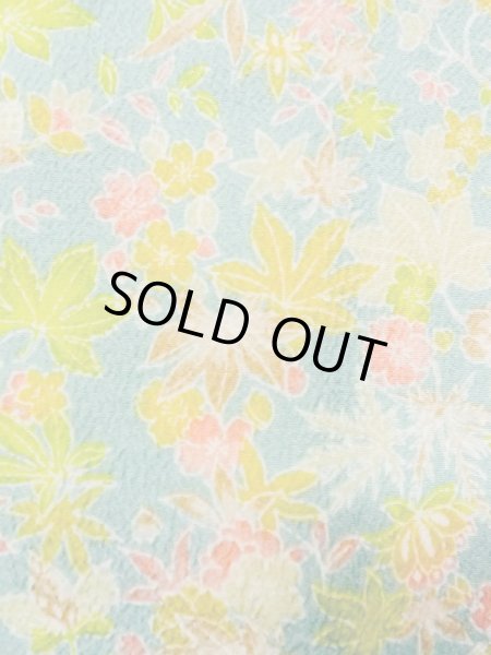 画像6: M1121O Mint  女性用 羽織  シルク（正絹）   マルチカラー, 花 【中古】 【USED】 【リサイクル】 ★★★★☆ (6)