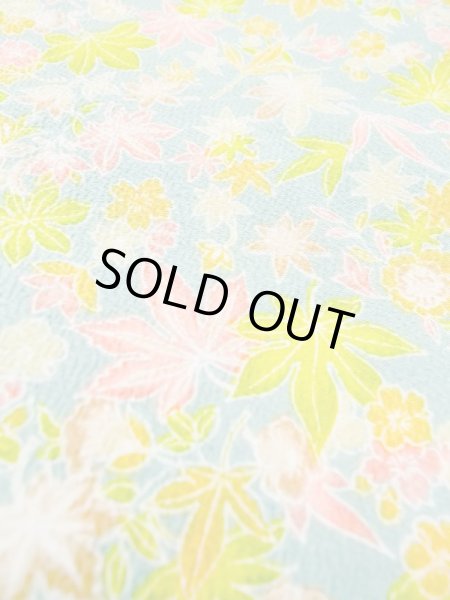 画像7: M1121O Mint  女性用 羽織  シルク（正絹）   マルチカラー, 花 【中古】 【USED】 【リサイクル】 ★★★★☆ (7)