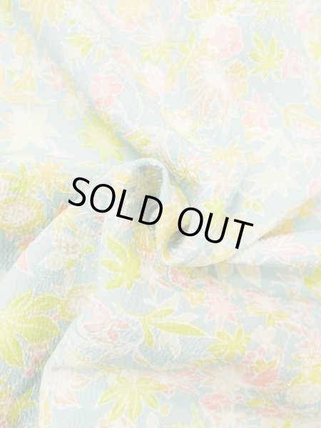 画像10: M1121O Mint  女性用 羽織  シルク（正絹）   マルチカラー, 花 【中古】 【USED】 【リサイクル】 ★★★★☆ (10)