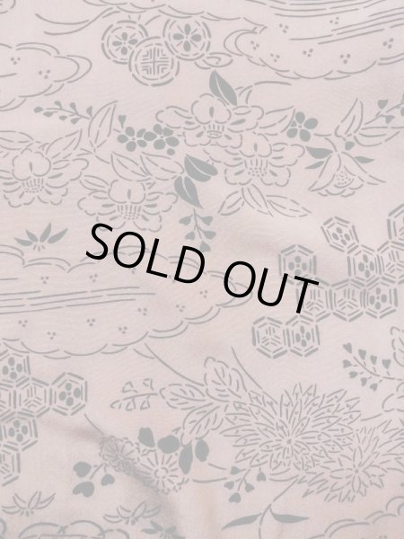 画像4: M1121P  女性用 羽織  シルク（正絹）  淡い 茶色, 菊 【中古】 【USED】 【リサイクル】 ★★★☆☆ (4)