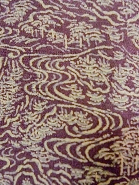 画像7: M1121U  女性用 羽織  シルク（正絹） 淡い 灰色がかった 紫色, 山 【中古】 【USED】 【リサイクル】 ★★☆☆☆ (7)