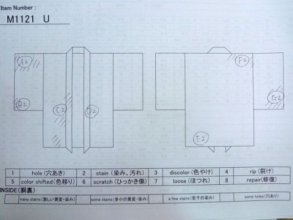 画像13: M1121U  女性用 羽織  シルク（正絹） 淡い 灰色がかった 紫色, 山 【中古】 【USED】 【リサイクル】 ★★☆☆☆ (13)
