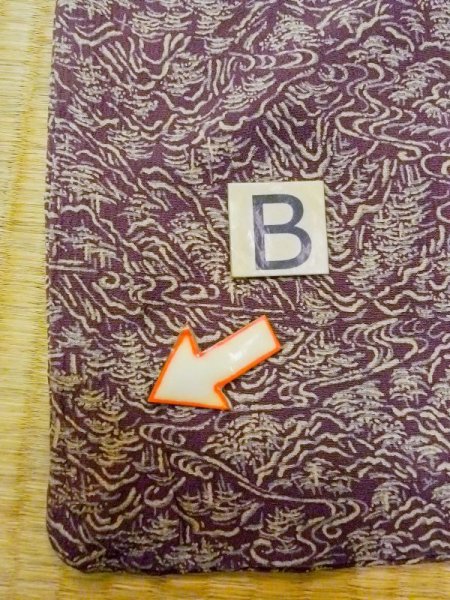 画像15: M1121U  女性用 羽織  シルク（正絹） 淡い 灰色がかった 紫色, 山 【中古】 【USED】 【リサイクル】 ★★☆☆☆ (15)