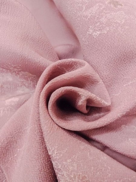 画像11: M1121W  女性用 羽織  シルク(正絹)  灰色がかった 桃色, 菊 【中古】 【USED】 【リサイクル】 ★★★☆☆ (11)