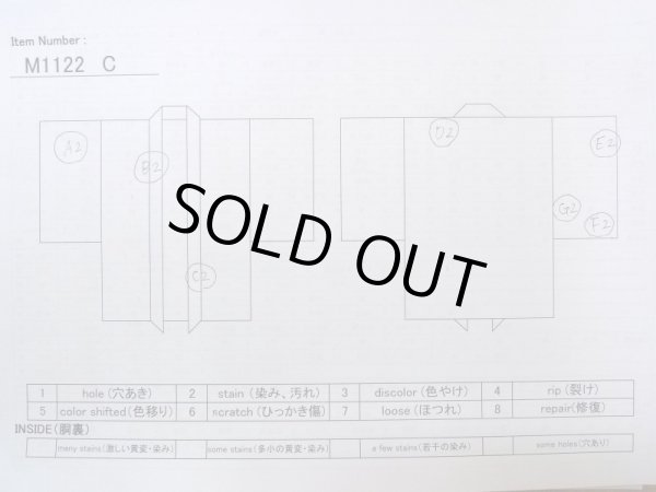 画像13: M1122C  女性用 羽織  シルク（正絹）   マルチカラー, ぼたん 【中古】 【USED】 【リサイクル】 ★★★☆☆ (13)
