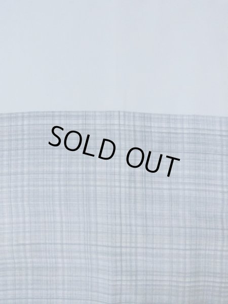 画像3: M1128E  男性用襦袢  シルク（正絹）  灰色がかった 水色, チェック柄 【中古】 【USED】 【リサイクル】 ★★★☆☆ (3)