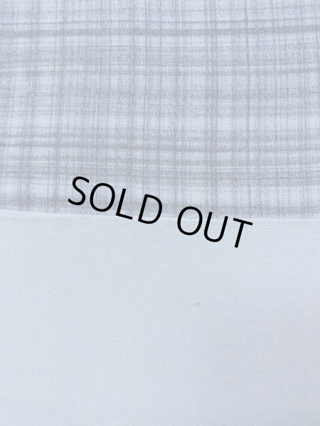 画像6: M1128E  男性用襦袢  シルク（正絹）  灰色がかった 水色, チェック柄 【中古】 【USED】 【リサイクル】 ★★★☆☆ (6)