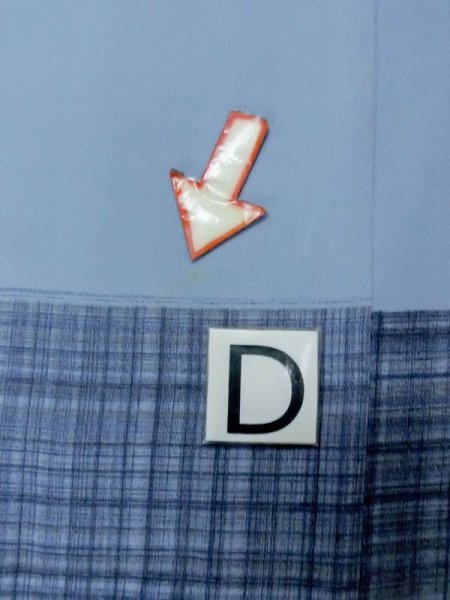 画像17: M1128E  男性用襦袢  シルク（正絹）  灰色がかった 水色, チェック柄 【中古】 【USED】 【リサイクル】 ★★★☆☆ (17)