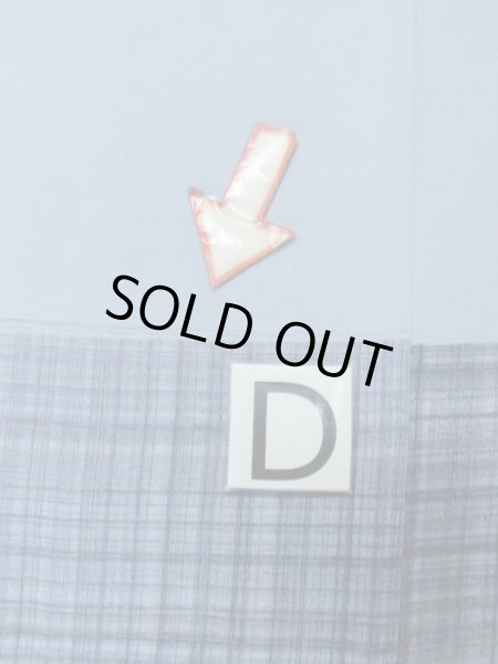 画像17: M1128E  男性用襦袢  シルク（正絹）  灰色がかった 水色, チェック柄 【中古】 【USED】 【リサイクル】 ★★★☆☆ (17)