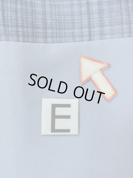 画像18: M1128E  男性用襦袢  シルク（正絹）  灰色がかった 水色, チェック柄 【中古】 【USED】 【リサイクル】 ★★★☆☆ (18)