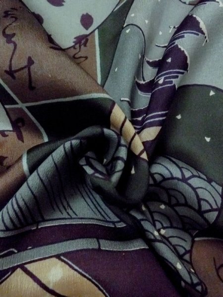 画像11: M1128F  男性用襦袢  シルク(正絹)   緑色, 寺 【中古】 【USED】 【リサイクル】 ★★☆☆☆ (11)