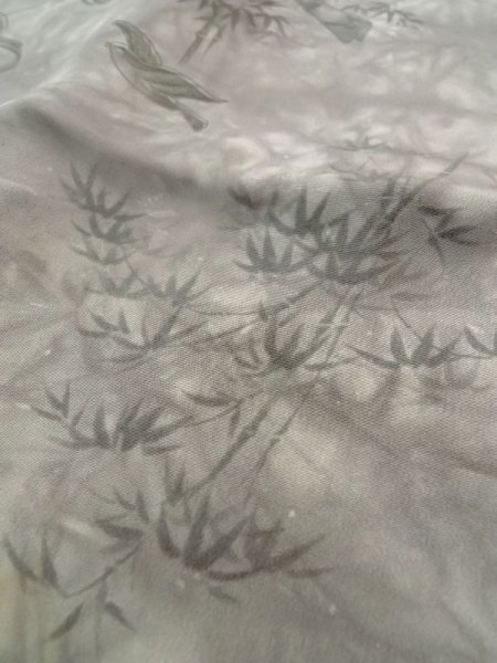 画像10: M1128H  男性用襦袢  シルク（正絹）   灰色, 梅 【中古】 【USED】 【リサイクル】 ★★★☆☆ (10)