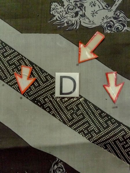 画像14: M1128I  男性用襦袢  シルク(正絹)  灰色がかった 緑色, 虎 【中古】 【USED】 【リサイクル】 ★★☆☆☆ (14)