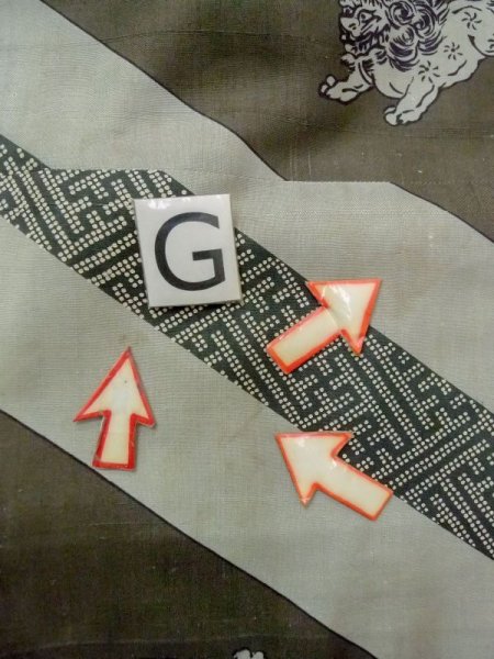 画像17: M1128I  男性用襦袢  シルク(正絹)  灰色がかった 緑色, 虎 【中古】 【USED】 【リサイクル】 ★★☆☆☆ (17)