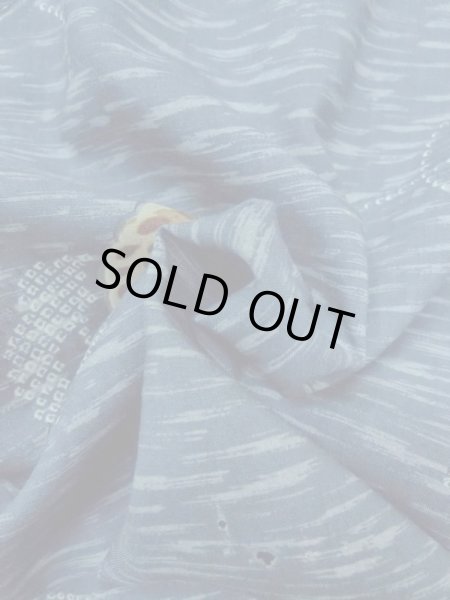 画像11: M1128J  男性用襦袢 鍔柄 ウール   青, 鳥 【中古】 【USED】 【リサイクル】 ★☆☆☆☆ (11)