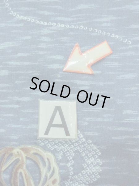 画像14: M1128J  男性用襦袢 鍔柄 ウール   青, 鳥 【中古】 【USED】 【リサイクル】 ★☆☆☆☆ (14)