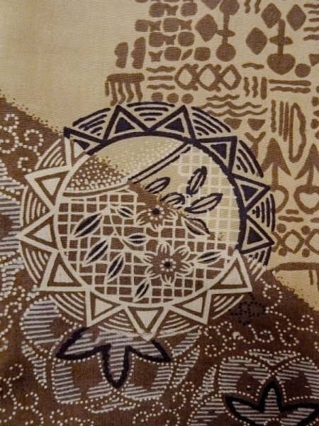 画像7: M1128N  男性用襦袢  綿   茶色, 花 【中古】 【USED】 【リサイクル】 ★☆☆☆☆ (7)