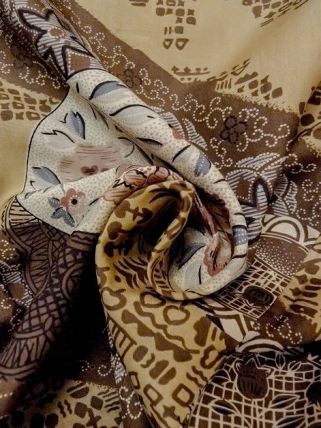 画像11: M1128N  男性用襦袢  綿   茶色, 花 【中古】 【USED】 【リサイクル】 ★☆☆☆☆ (11)