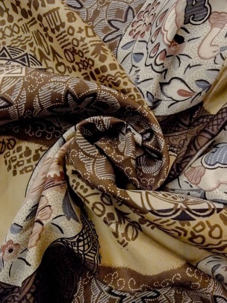 画像12: M1128N  男性用襦袢  綿   茶色, 花 【中古】 【USED】 【リサイクル】 ★☆☆☆☆ (12)