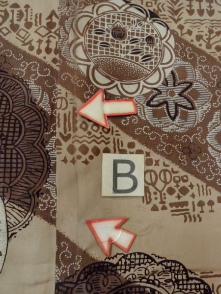 画像15: M1128N  男性用襦袢  綿   茶色, 花 【中古】 【USED】 【リサイクル】 ★☆☆☆☆ (15)