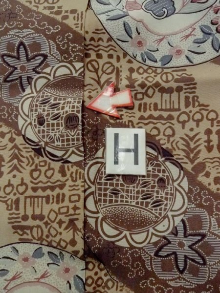 画像21: M1128N  男性用襦袢  綿   茶色, 花 【中古】 【USED】 【リサイクル】 ★☆☆☆☆ (21)