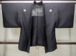 画像1: M1128P  羽織  シルク（正絹）   黒,  【中古】 【USED】 【リサイクル】 ★☆☆☆☆ (1)