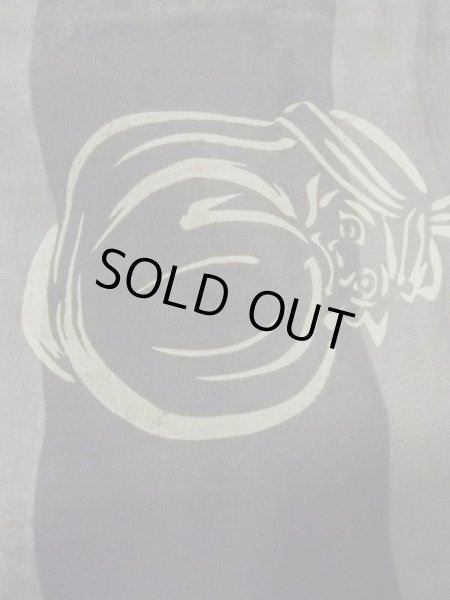 画像8: M1128Q  羽織  シルク（正絹）   茶色, 抽象的模様 【中古】 【USED】 【リサイクル】 ★★☆☆☆ (8)