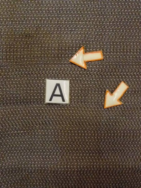 画像12: M1128Q  羽織  シルク(正絹)   茶色, 抽象的模様 【中古】 【USED】 【リサイクル】 ★★☆☆☆ (12)