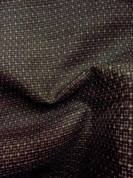 画像7: M1128T  羽織  シルク(正絹)  深い 茶色, 四角 【中古】 【USED】 【リサイクル】 ★☆☆☆☆ (7)