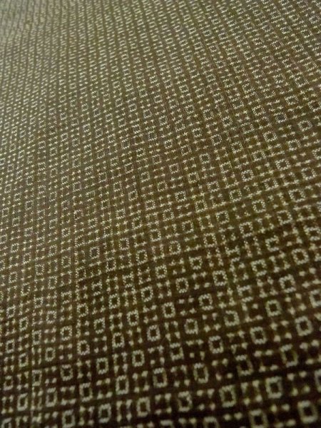 画像5: M1128U  羽織  シルク(正絹)   茶色, 抽象的模様 【中古】 【USED】 【リサイクル】 ★☆☆☆☆ (5)