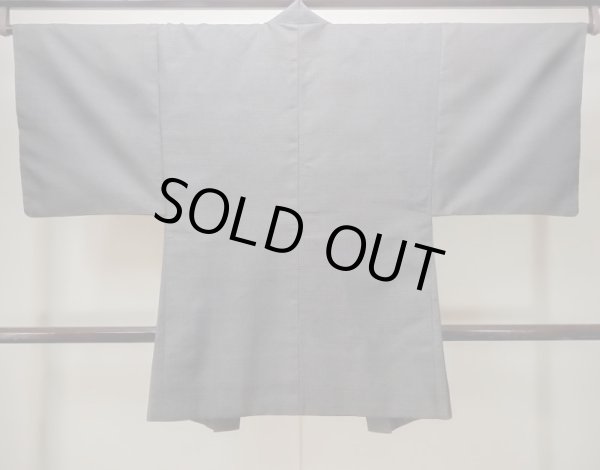 画像2: M1128V  羽織  シルク(正絹)  青み 灰色, 抽象的模様 【中古】 【USED】 【リサイクル】 ★★☆☆☆ (2)