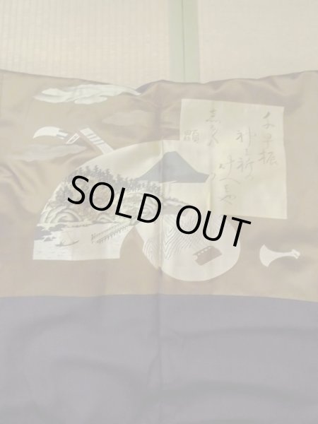 画像7: M1128X  羽織 裏地:緞子 シルク(正絹)   黒,  【中古】 【USED】 【リサイクル】 ★★★★☆ (7)