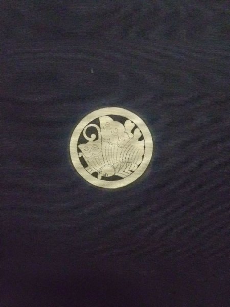 画像4: M1128Z  羽織  シルク（正絹）   黒,  【中古】 【USED】 【リサイクル】 ★★★☆☆ (4)