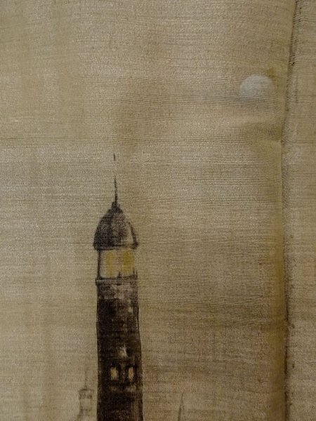 画像8: M1128Z  羽織  シルク（正絹）   黒,  【中古】 【USED】 【リサイクル】 ★★★☆☆ (8)