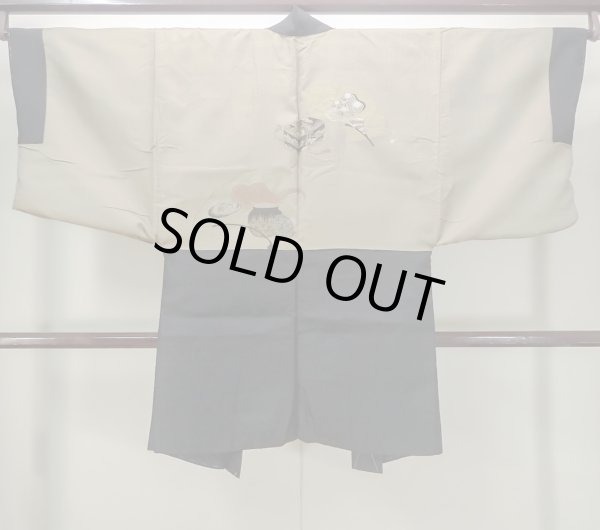 画像3: M1129A Mint  羽織  シルク(正絹)   黒,  【中古】 【USED】 【リサイクル】 ★★★★☆ (3)