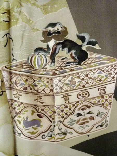 画像8: M1129B  羽織  シルク（正絹）   黒,  【中古】 【USED】 【リサイクル】 ★☆☆☆☆ (8)