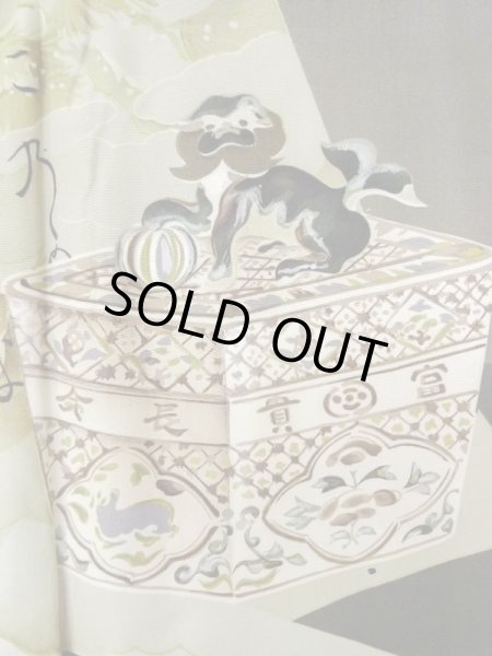 画像8: M1129B  羽織  シルク（正絹）   黒,  【中古】 【USED】 【リサイクル】 ★☆☆☆☆ (8)