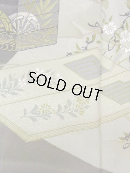 画像10: M1129B  羽織  シルク（正絹）   黒,  【中古】 【USED】 【リサイクル】 ★☆☆☆☆ (10)