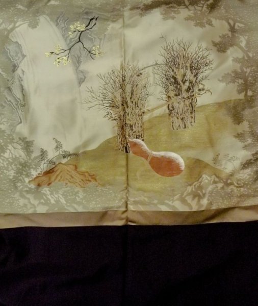 画像7: M1129C Mint  羽織 裏地:緞子 シルク(正絹)   黒,  【中古】 【USED】 【リサイクル】 ★★★★☆ (7)