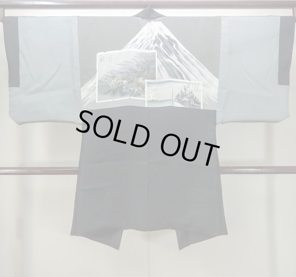 画像3: M1129D Mint  羽織  シルク(正絹)   黒,  【中古】 【USED】 【リサイクル】 ★★★★☆ (3)