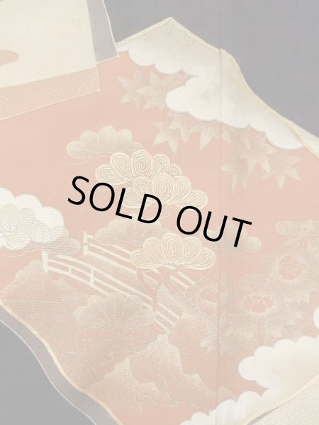 画像8: M1207B Mint  女性用 留袖  シルク（正絹）   黒, ぼたん 【中古】 【USED】 【リサイクル】 ★★★★☆ (8)